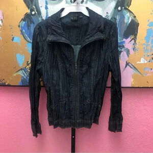 Tribal Denim Crinkle Jacket